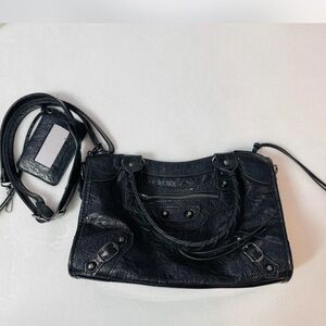 The REAL REAL. Leather motor bag